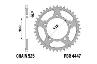Couronne PBR aluminium ultra-light 4447 - 525