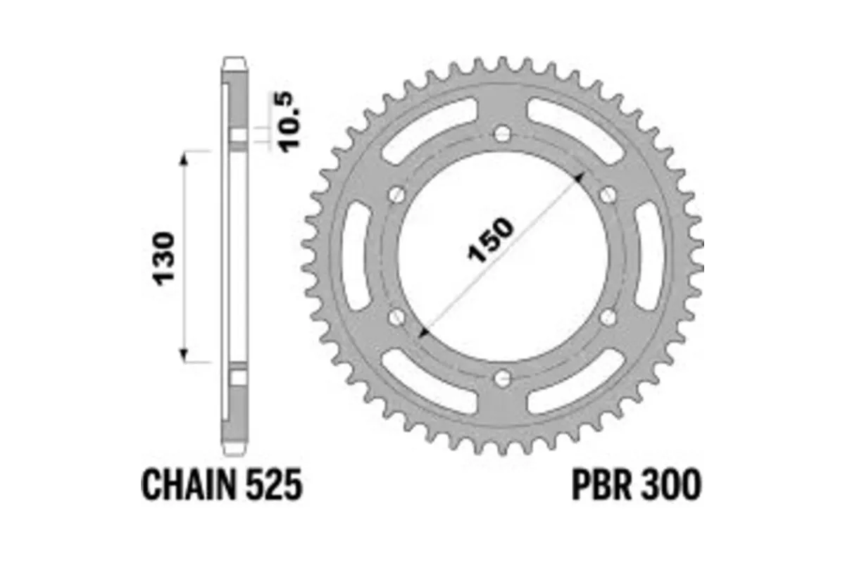 Couronne PBR acier C45 standard 300 - 525