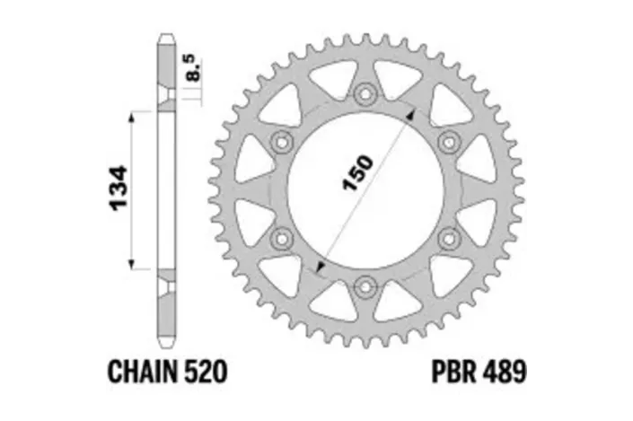 Couronne PBR aluminium ultra-light 489 - 520