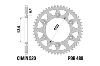 Couronne PBR aluminium ultra-light 489 - 520