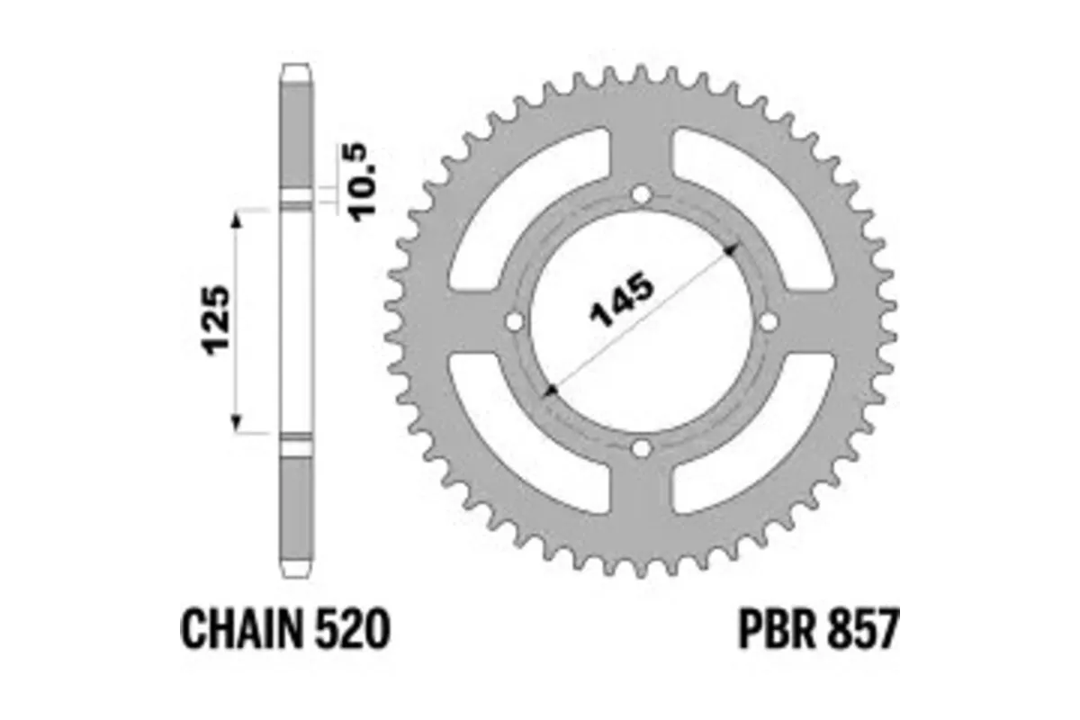 Couronne PBR acier C45 standard 857 - 520