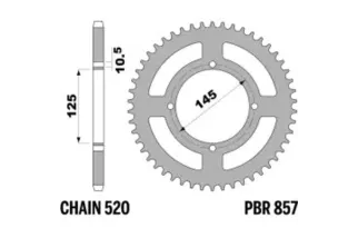 Couronne PBR acier C45 standard 857 - 520