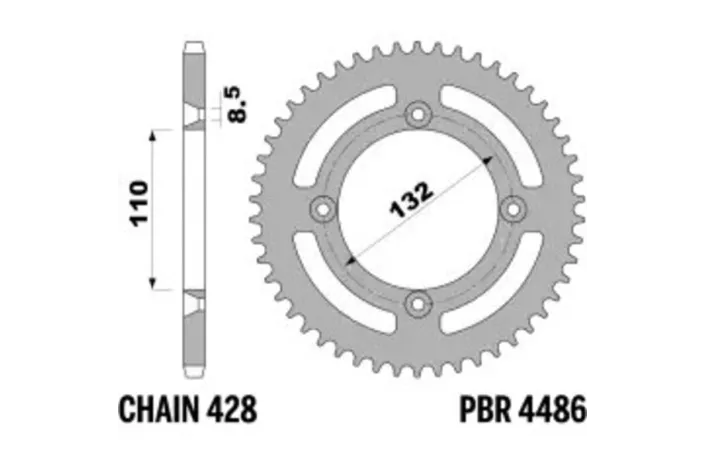 Couronne PBR aluminium ultra-light 4486 - 428