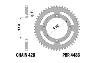 Couronne PBR aluminium ultra-light 4486 - 428
