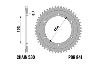 Couronne PBR acier C45 standard 841 - 530