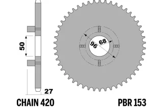 Couronne PBR acier standard 153 - 420