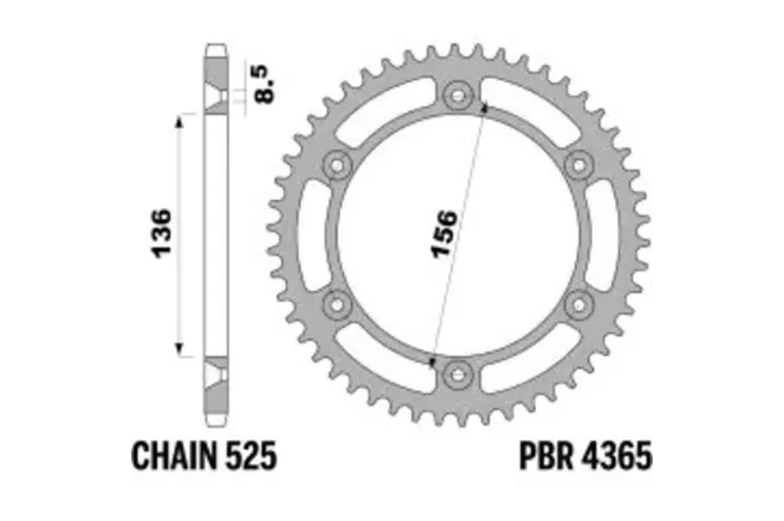 Couronne PBR acier C45 standard 4365 - 525