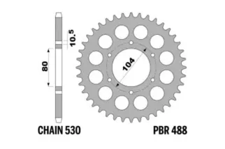 Couronne PBR acier C45 standard 488 - 530