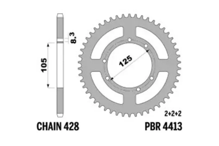 Couronne PBR acier standard 4413 - 428