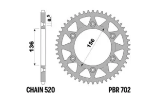 Couronne PBR aluminium ultra-light 702 - 520