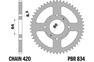 Couronne PBR acier standard 834 - 420