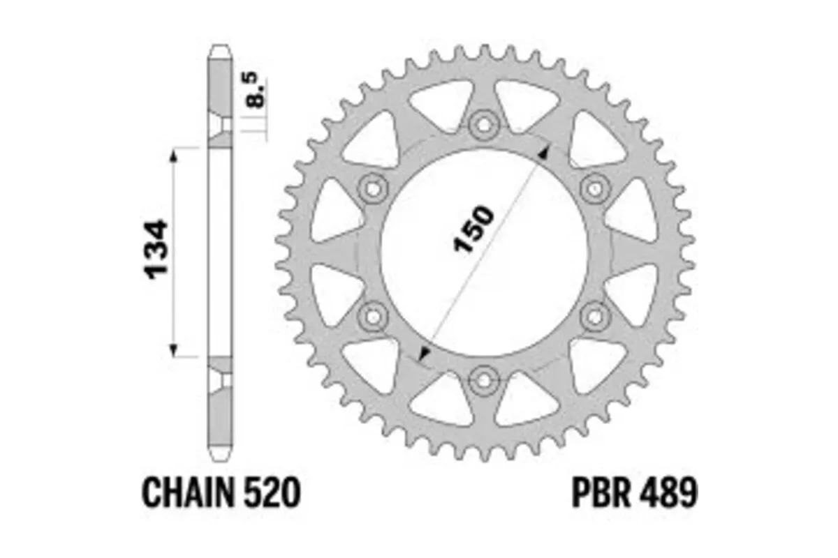 Couronne PBR acier C45 standard 489 - 520