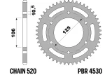 Couronne PBR aluminium ultra-light anodisé dur 4530 - 520