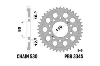 Couronne PBR acier C45 standard 334S - 530