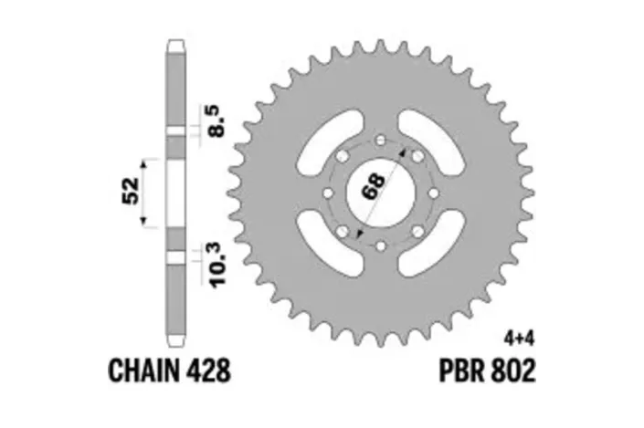 Couronne PBR acier standard 802 - 428