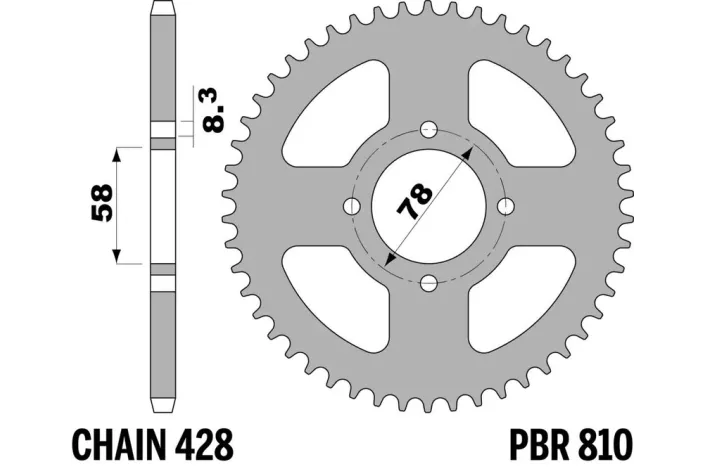 Couronne PBR acier standard 810 - 428