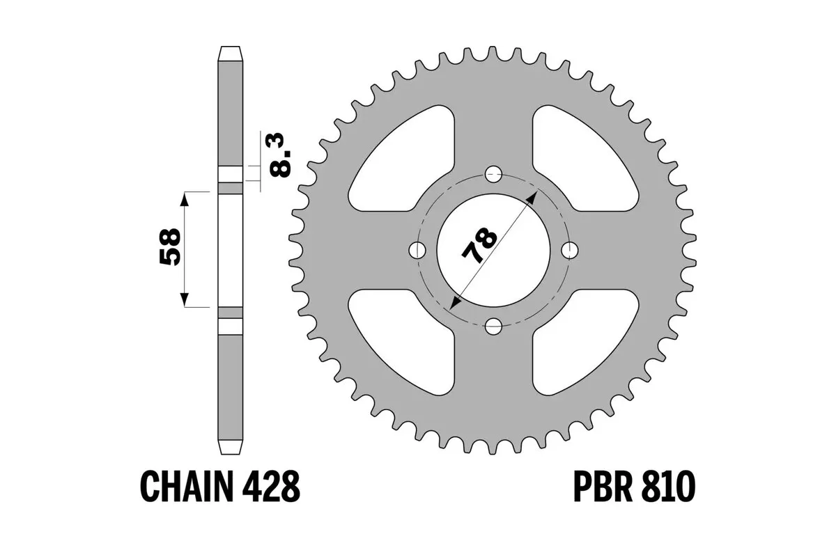 Couronne PBR acier standard 810 - 428