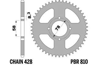 Couronne PBR acier standard 810 - 428