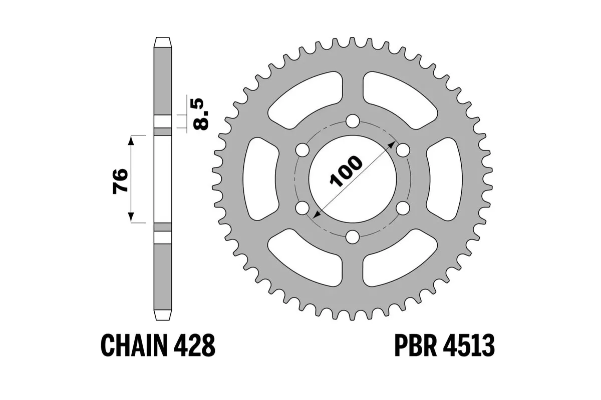 Couronne PBR acier C45 standard 4513 - 428