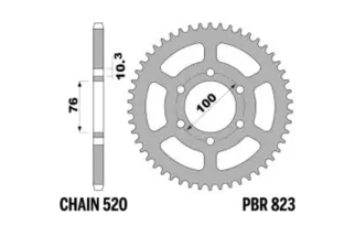 Couronne PBR acier C45 standard 823 - 520