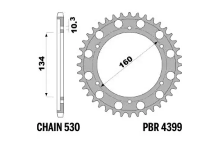 Couronne PBR acier C45 standard 4399 - 530