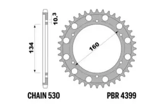 Couronne PBR acier C45 standard 4399 - 530