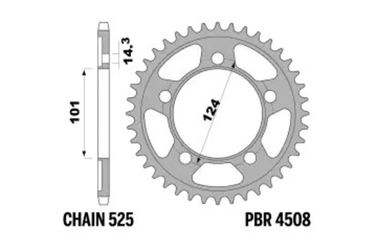 Couronne PBR acier C45 standard 4508 - 525
