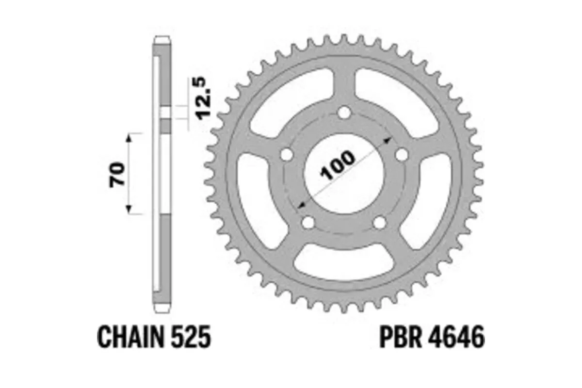 Couronne PBR acier C45 standard 4646 - 525