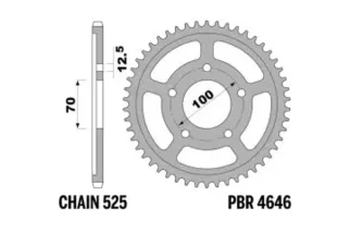 Couronne PBR acier C45 standard 4646 - 525