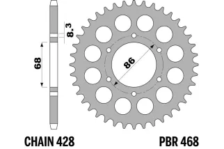 Couronne PBR acier standard 468 - 428