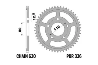 Couronne PBR acier C45 standard 336 - 630
