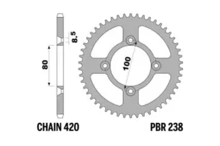 Couronne PBR acier standard 238 - 420