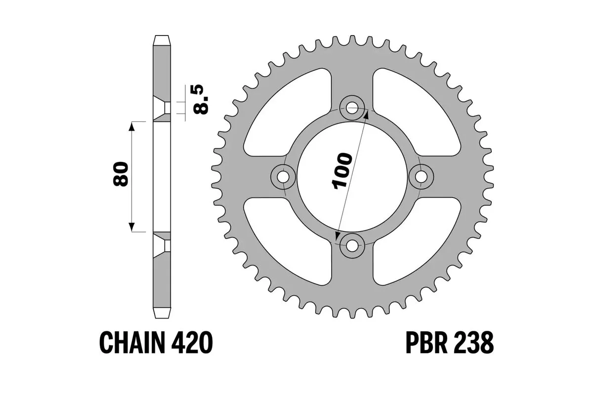 Couronne PBR acier standard 238 - 420
