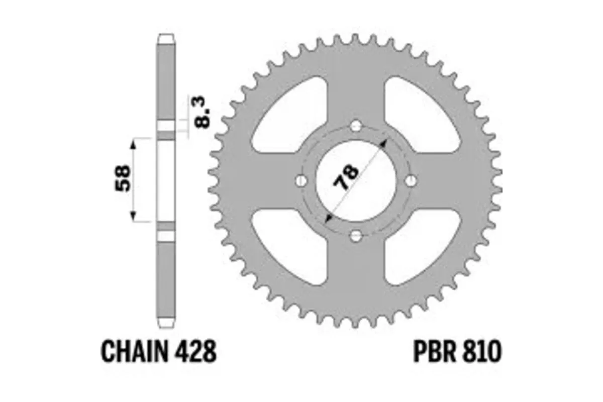 Couronne PBR acier C45 standard 810 - 428