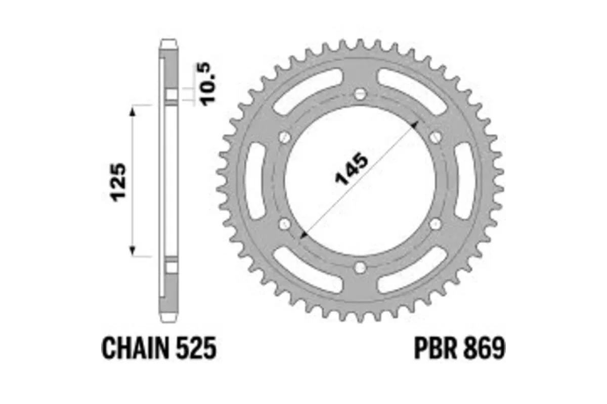 Couronne PBR acier C45 standard 869 - 525