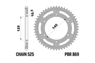 Couronne PBR acier C45 standard 869 - 525