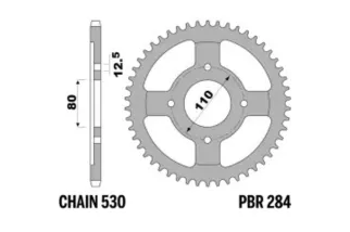 Couronne PBR acier C45 standard 284 - 530