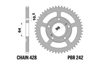 Couronne PBR acier standard 242 - 428