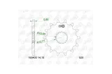 Pignon AFAM acier standard 193400 - 520