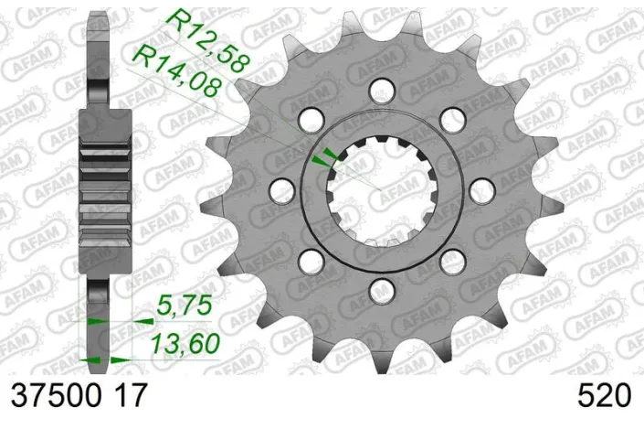 Pignon AFAM acier standard 37500-520