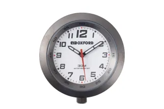 Horloge analogue OXFORD cadre titane/fond blanc