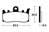 Plaquettes de frein TECNIUM Racing métal fritté carbone - MCR400