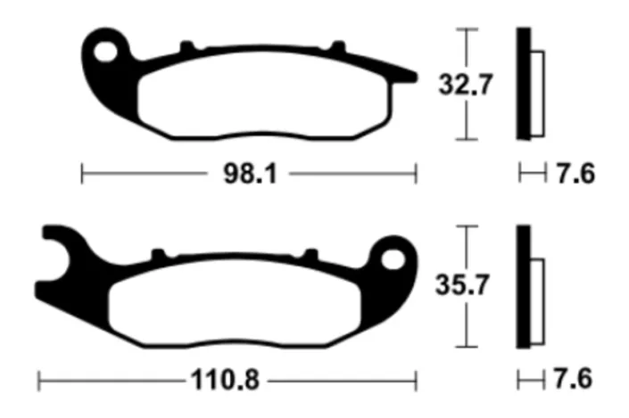 Plaquettes de frein TECNIUM Scooter organique - ME359