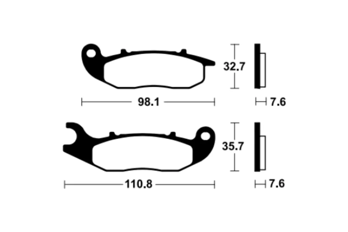 Plaquettes de frein TECNIUM Scooter organique - ME359