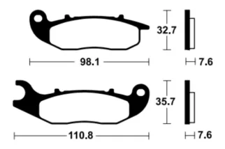 Plaquettes de frein TECNIUM Scooter organique - ME359