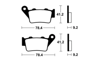 Plaquettes de frein TECNIUM Maxi Scooter métal fritté - MSS175