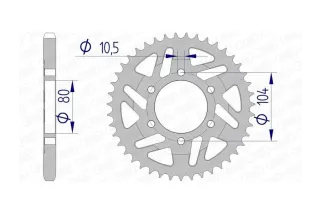 Kit chaîne AFAM 525 XHR4 - 17/39-110 - Couronne alu standard