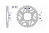 Kit chaîne AFAM 525 XHR4 - 17/39-110 - Couronne alu standard