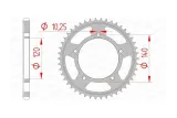 Kit chaîne AFAM 525 XHR4 - 17/45-120 - Couronne acier standard
