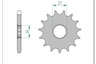 Kit chaîne AFAM 530 XHR4 - 18/43-118 - Couronne acier standard
